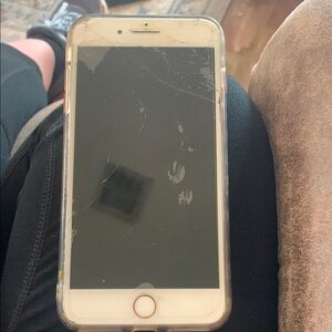 Smartphone with White and Gold Accents